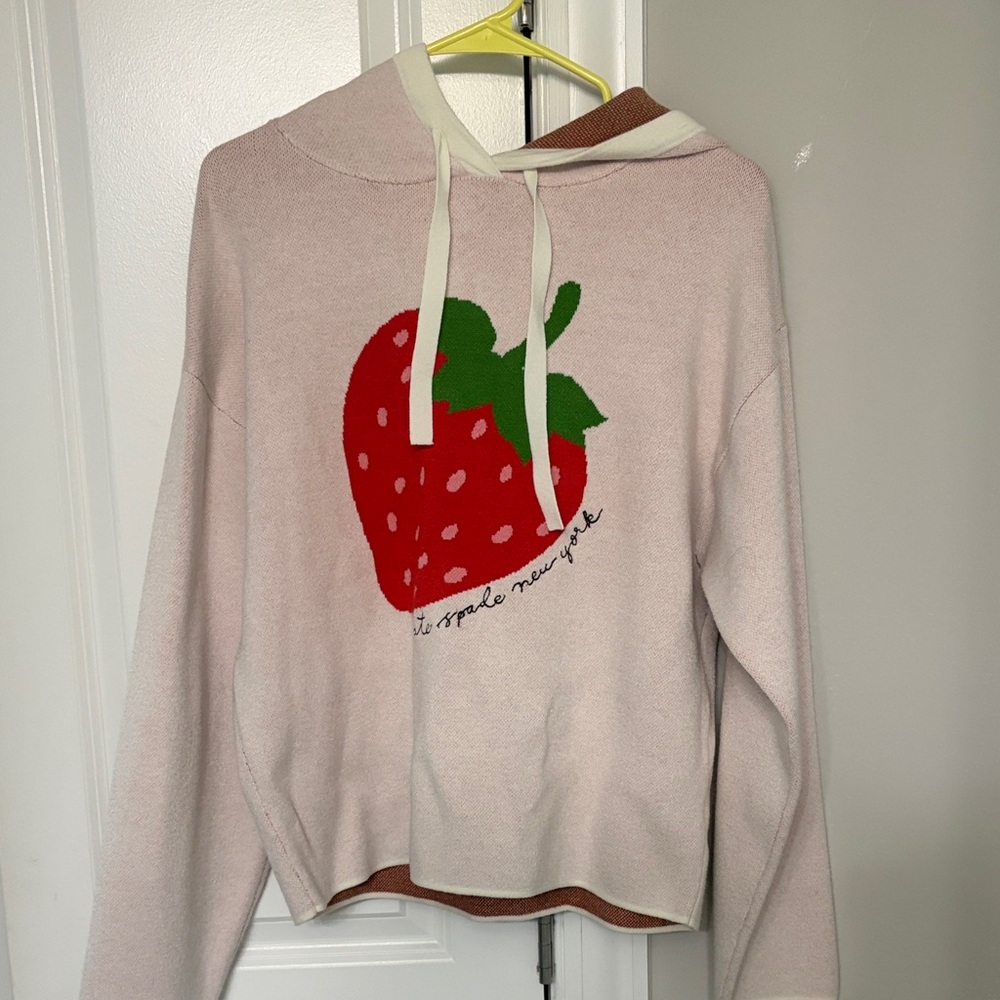 Kate Spade Pink Hoodie with Strawberry Design